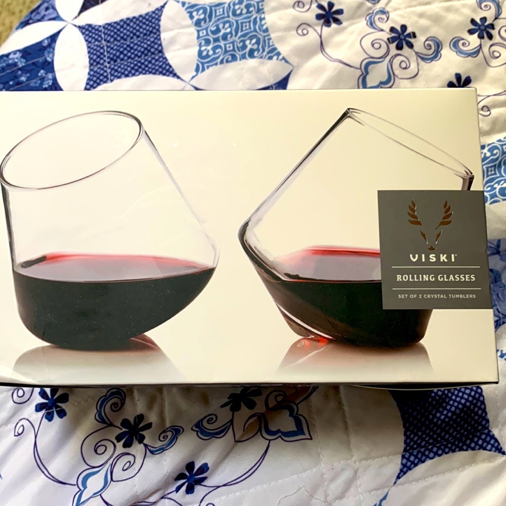 Crystal rolling glasses